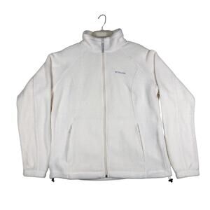 Columbia Benton Springs Full Zip White Jacket Fleece Women’s Size XL